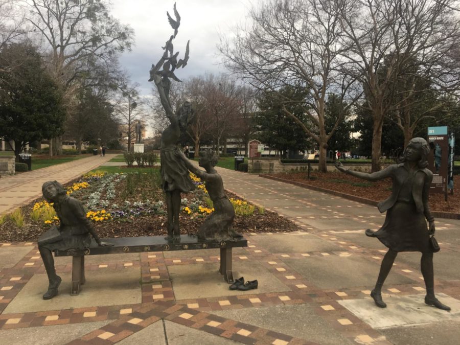 In Birminghams Freedom Park, statues commemorate four young girls killed in the 16th Street Baptist Church bombing.