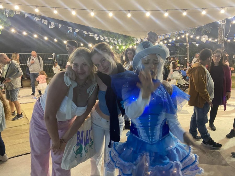 Pictured above from left to right is Alexis Gavin(24) and Alana Whiteman(24) celebrating Yom Haatzmaut for the first time in Tel Aviv, Israel, on May 4, 2022.