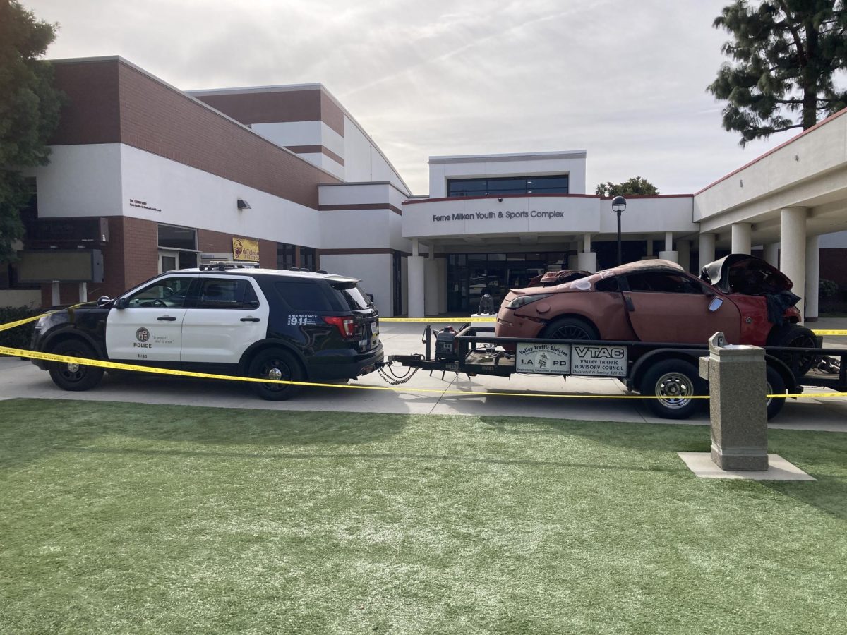 Be careful out there. Don't drink and drive! Los Angeles Police Department officers visited dTHS and brought an immersive demonstration of a car accident with them Jan. 22, 2025. Driving is a privilege, said officers, and how you use that privilege can affect you and others.