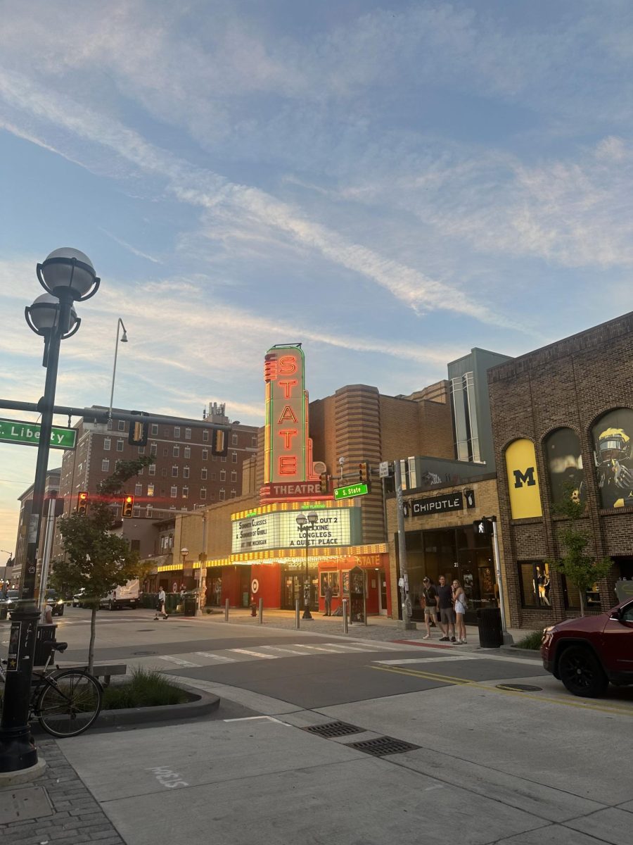 State Street at sunset in Ann Arbor,  July 14, 2024.

 