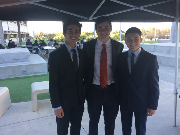 dTHS debaters Aidan W., Gabe S. and Jack B. (Class of 21) have been bringing home trophies and awards   in Public Forum Debate and
Parliamentary Debate competitions. Gabe and Jack argued for the affirmative in the January 9, 2019, lunchtime debate series.