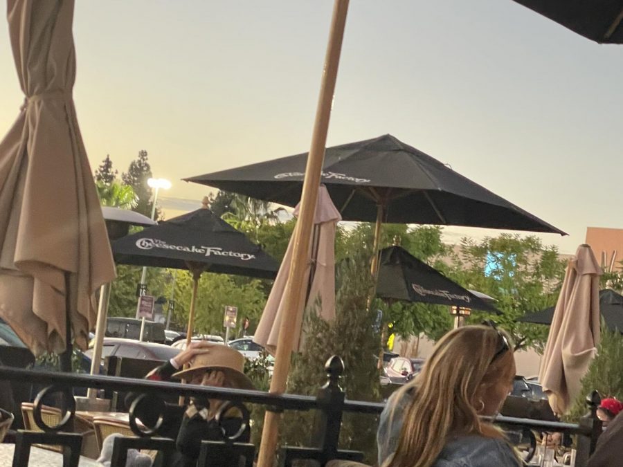 The Cheesecake Factory can no longer offer indoor seating. Usually there could be hundreds of people sitting inside the restaurant. Now, there are no more than 50 sitting outside with tables 6 feet apart.

