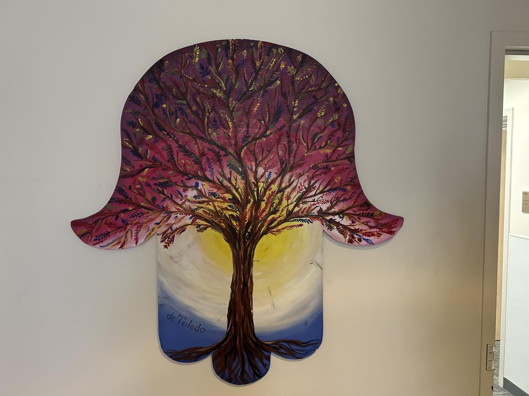Best Work of Art: located in front of the main office, this piece symbolizes our school as a family tree. Sept. 21, 2023.