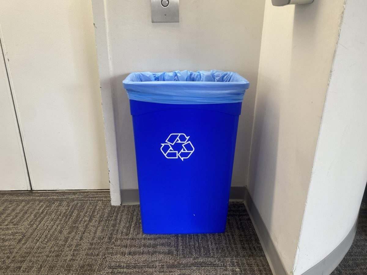 dTHS is going green. Recycling bins have been placed around campus to promote recycling and save the earth. Sept. 21, 2023.