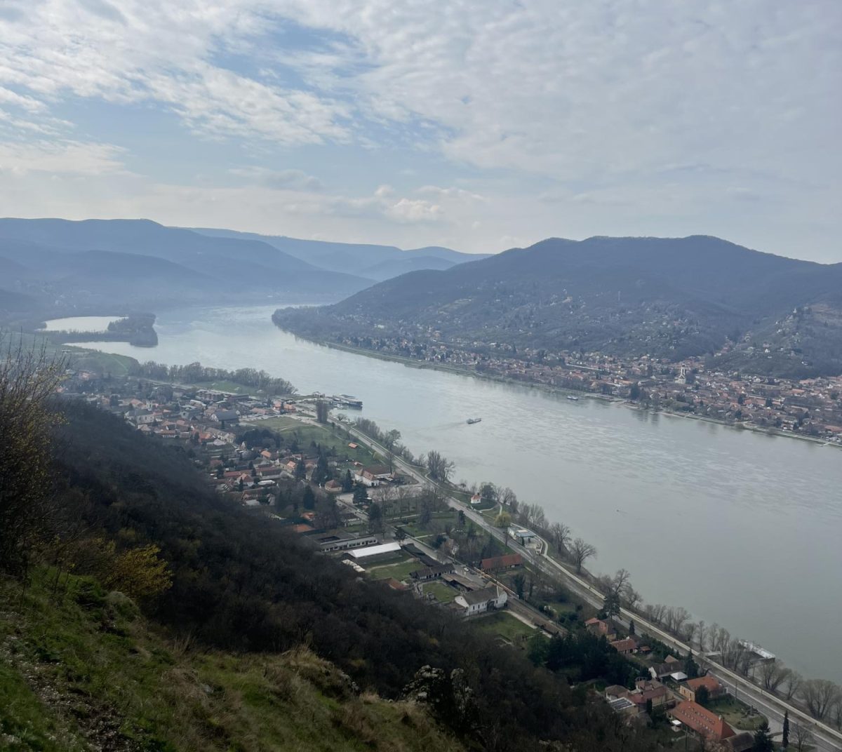 BEP students take in the incredible view after an exciting hike up to Visegrád Castle- Citadel, Hungary (March 6, 2024). 
