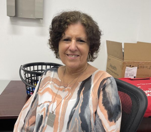 Barbara Edberg, the school's administrative assistant, coordinates a large variety of tasks to help keep the school functioning properly, including taking care of medical issues, managing forms, and responding to student problems.