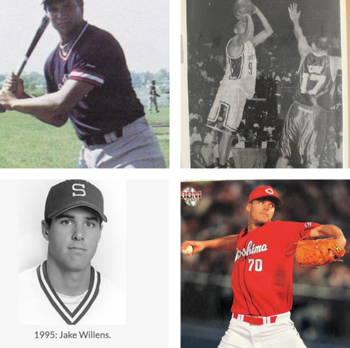 Mr. Truschke, Coach Castro, Mr. Willens, and Coach Schultz playing in college. 

Photographs submitted by the athletes