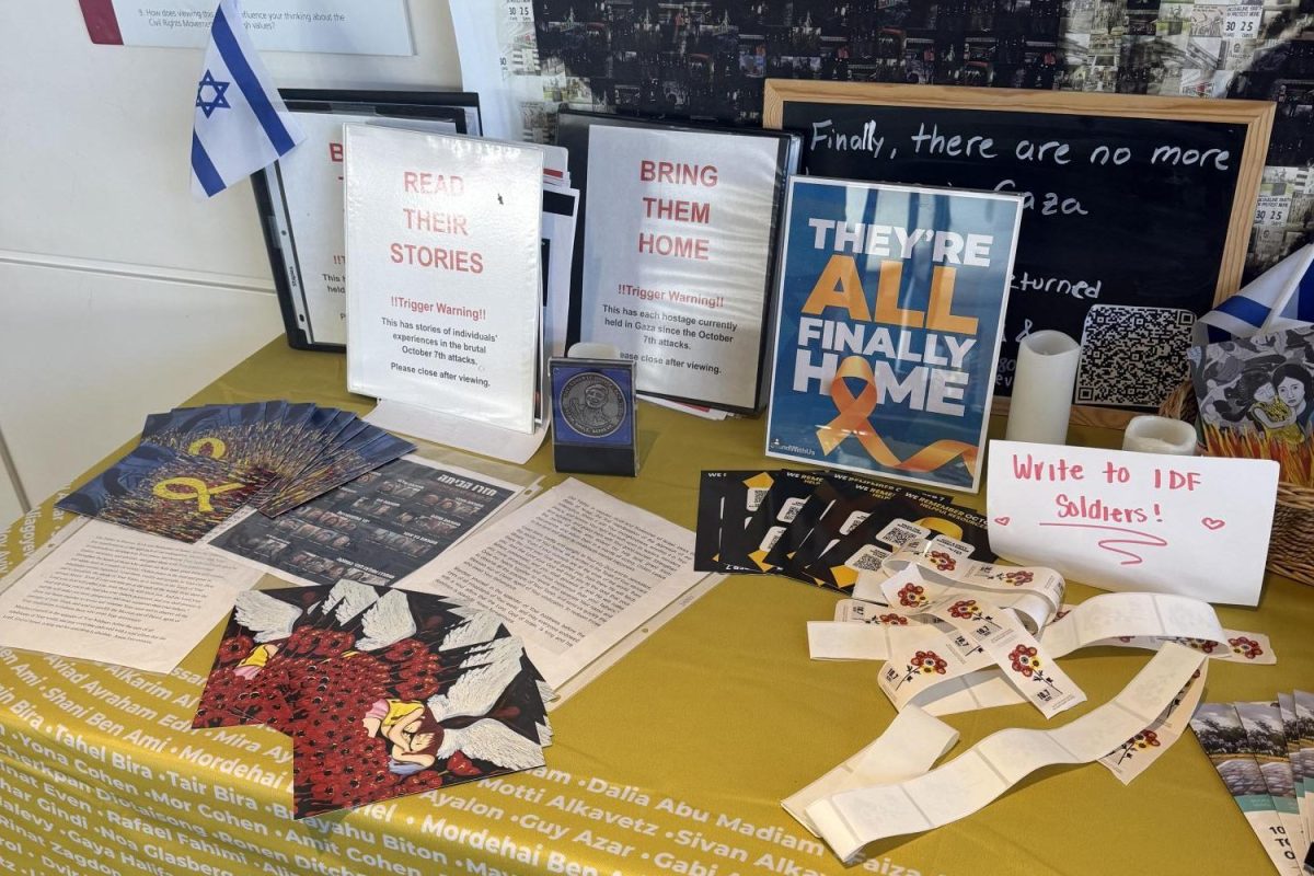 The table dedicated to the massacre of October 7th